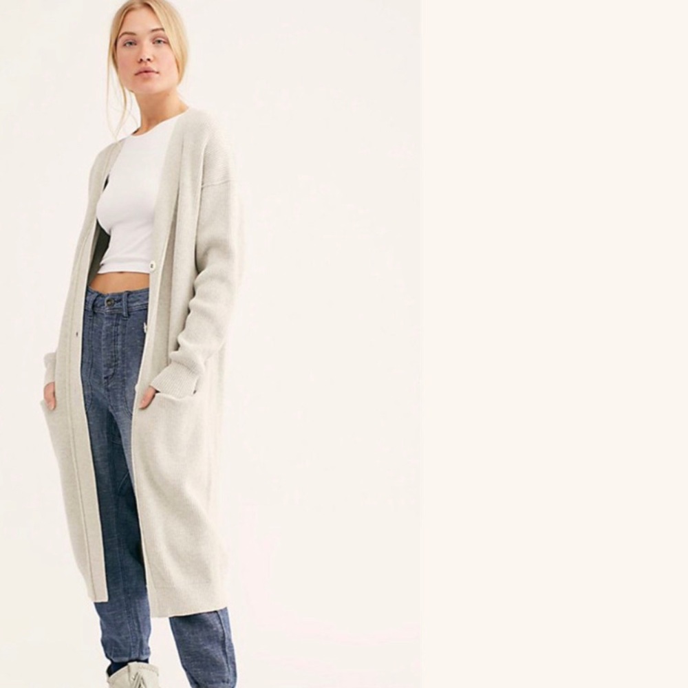 free People run to you Cardigan Gray NWT